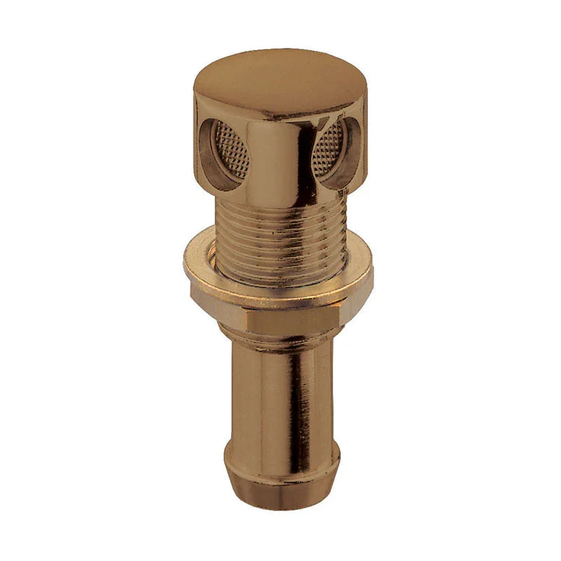 Guidi Polished Brass Straight Vent 20 mm (3/4 in) | 4Boats