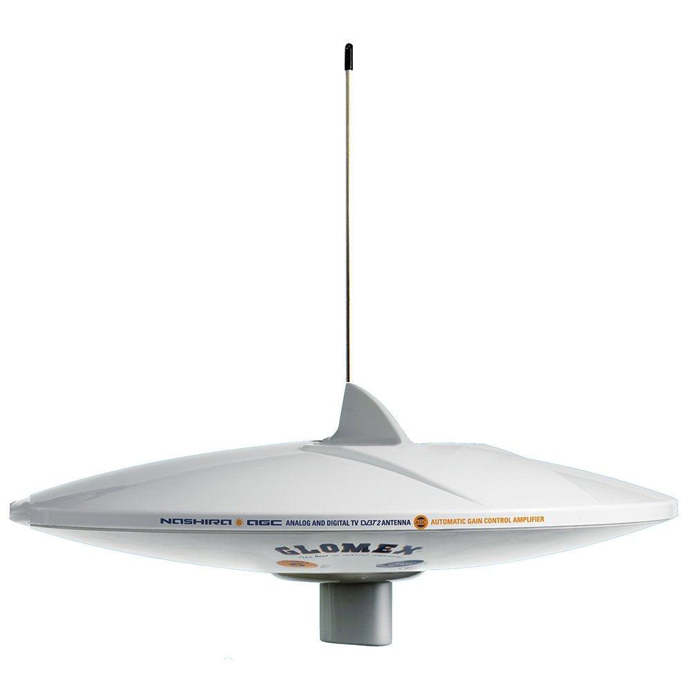 Glomex Nashira AGC DAB TV Antenna Ø 37cm – A/B Switch | 4Boats