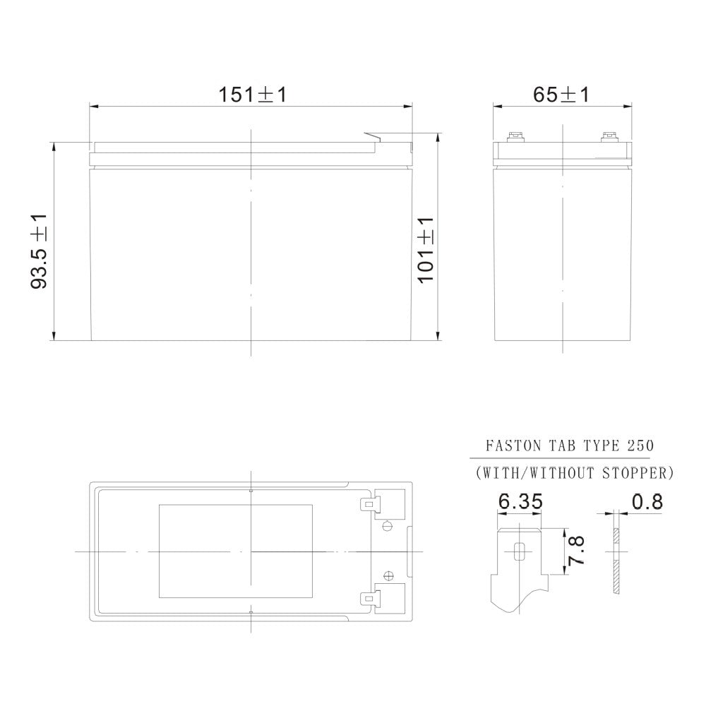 Victron AGM AGM AGM 12V 8Ah Deep Cycle Battery | 4Boats