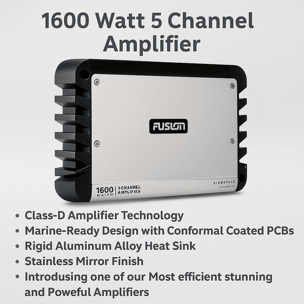 Fusion SG | DA51600 5 | Channel 1600W Marine Amp | 4Boats