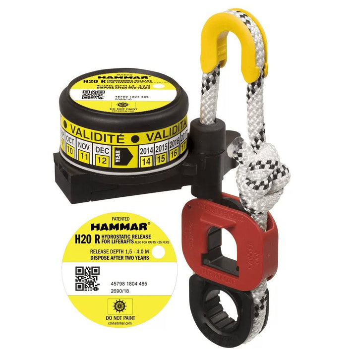 Hammar H20 HR-0100 Hydrostatic Release Unit – Yellow (SOLAS Approved)