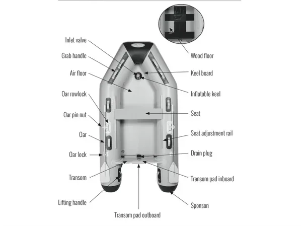 Seago 260 AF Air Deck Inflatable Dinghy | 4Boats