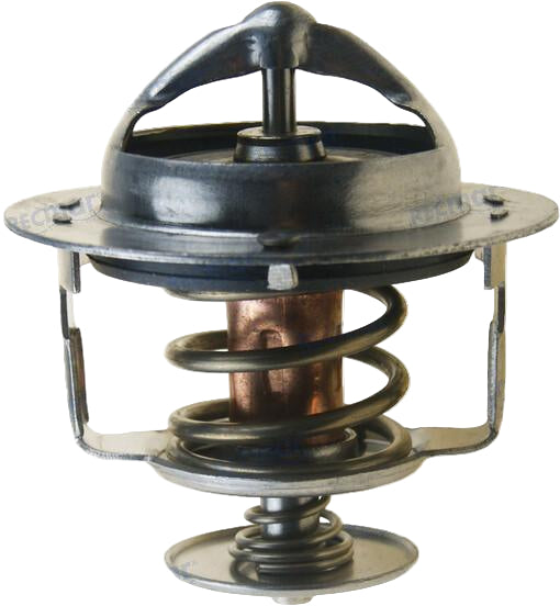 A RECMAR branded thermostat for Yanmar engines, featuring a metal housing, a copper-colored thermostat valve, and a spring mechanism.