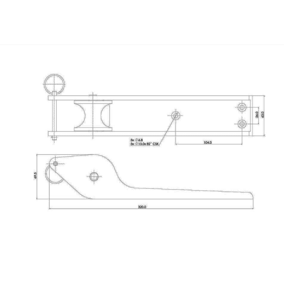 Cast 316 Stainless Steel Bow Roller | 4Boats