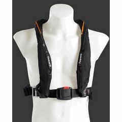 170N Micro Lifejacket Automatic Black Cover / Orange Trim | 4Boats