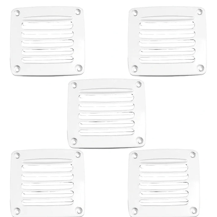 Ventilation Shaft 92 × 92mm Grille Cover, White - Pack of 5 | 4Boats