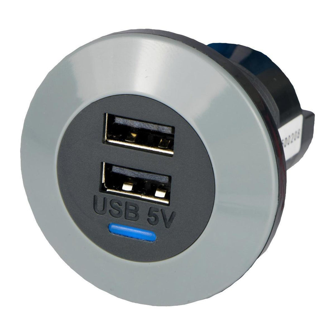 Alfatronix IP65 Powerverter Double USB Outlet - Front Fit - 2 x 1.5A - 4Boats