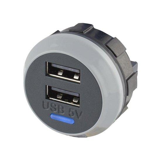 Alfatronix Powerverter Double USB Power Outlet - Rear Fit - 2 x 1.5A - 4Boats