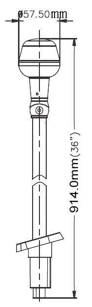 All Round LED Stern Light, Removable Base - 4Boats