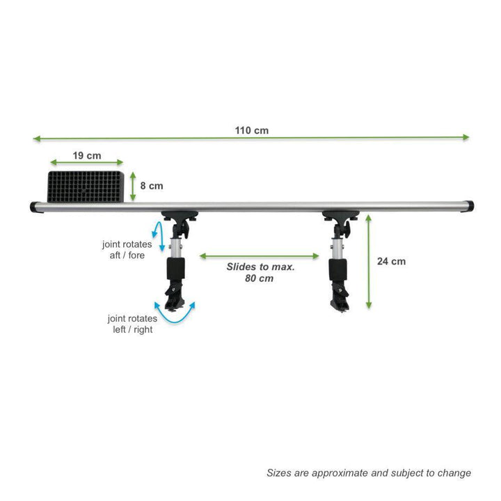 Aluminium support bracket to fit a trolling motor onto a kayak or canoe - 4Boats