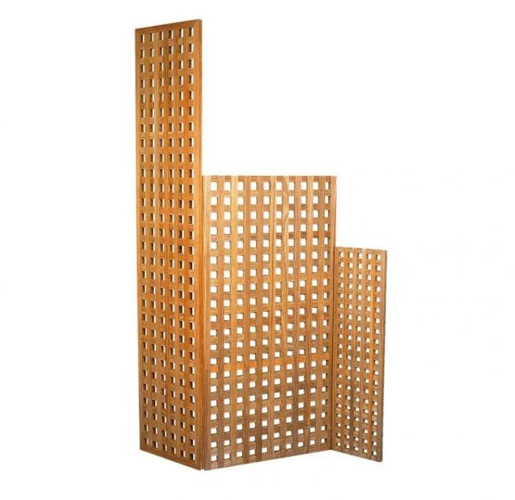 Double Sided Teak Grating Screen