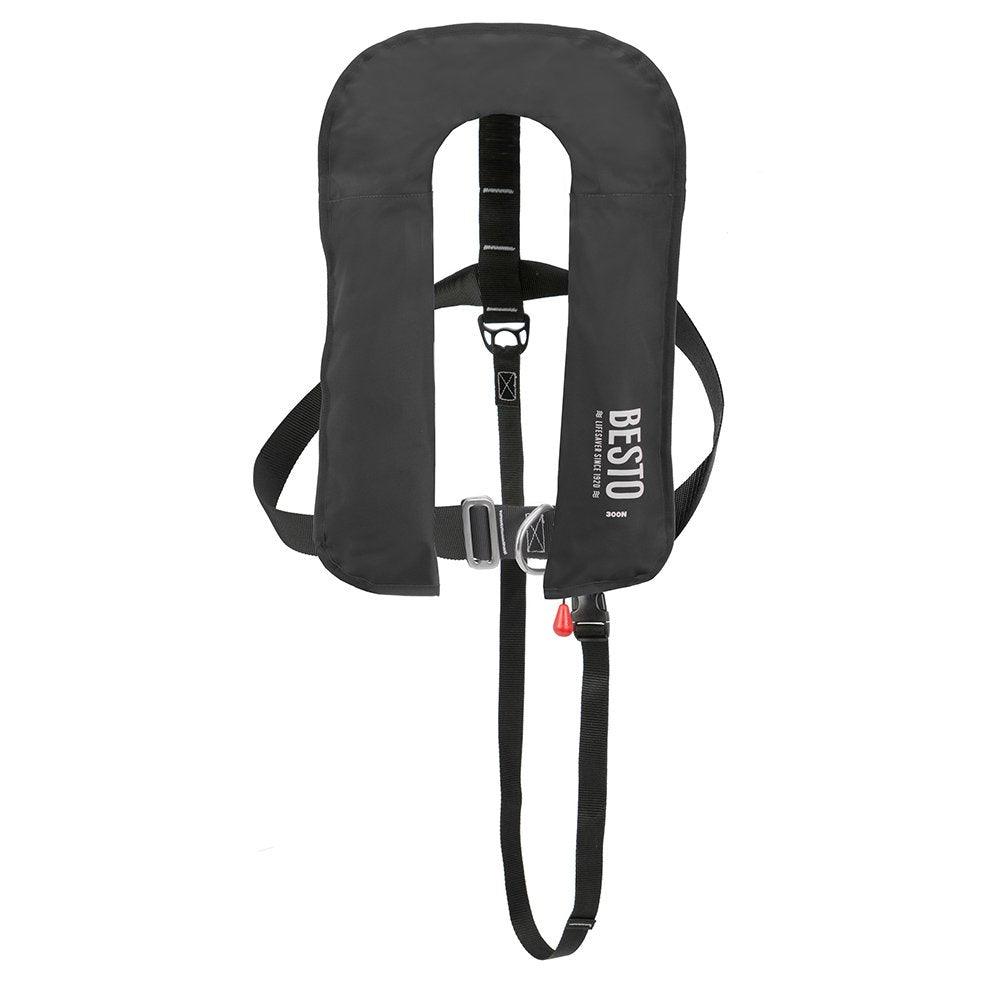 Besto Inflatable Automatic 300N Commercial Lifejacket 300N 40+kg Adult, in Navy, Red or Black - 4Boats