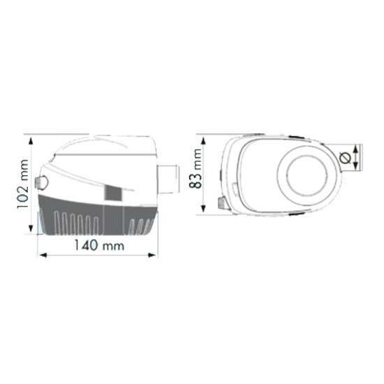 Bilge Pump ATTWOOD SAHARA S500 Automatic 12v 19mm 500GPH Outboard Boat Rib - 4Boats