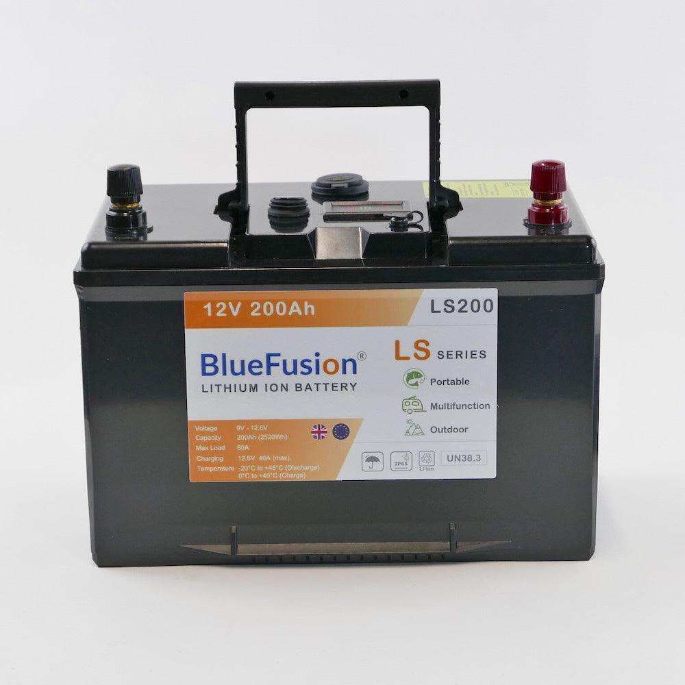 BlueFusion LS200 Lithium Ion Battery 200AH (12V, 2520Wh, Max 60A Load), with Charger - 4Boats