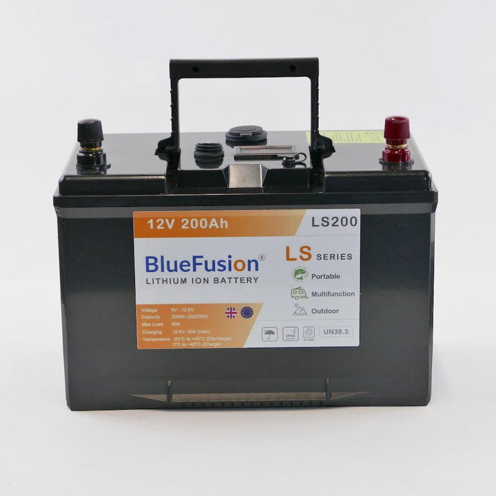 BlueFusion LS200 Lithium Ion Battery 200AH (12V, 2520Wh, Max 60A Load), with Charger - 4Boats