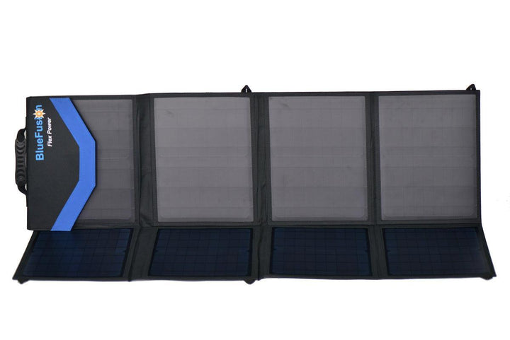 BlueFusion Portable Folding Solar Panel 50W, 100W, 120W for 12V/24V Lithium Battery - 4Boats