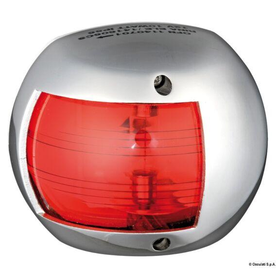 Classic 12 Navigation Lights Made of Mirror-Polished AISI316 Stainless Steel-112,5° left red - 4Boats