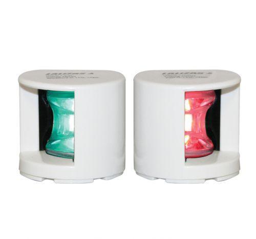 FOS LED 12 Starboard & Port Lights 112,5°, Deck mounted, Set, with white housing - 4Boats