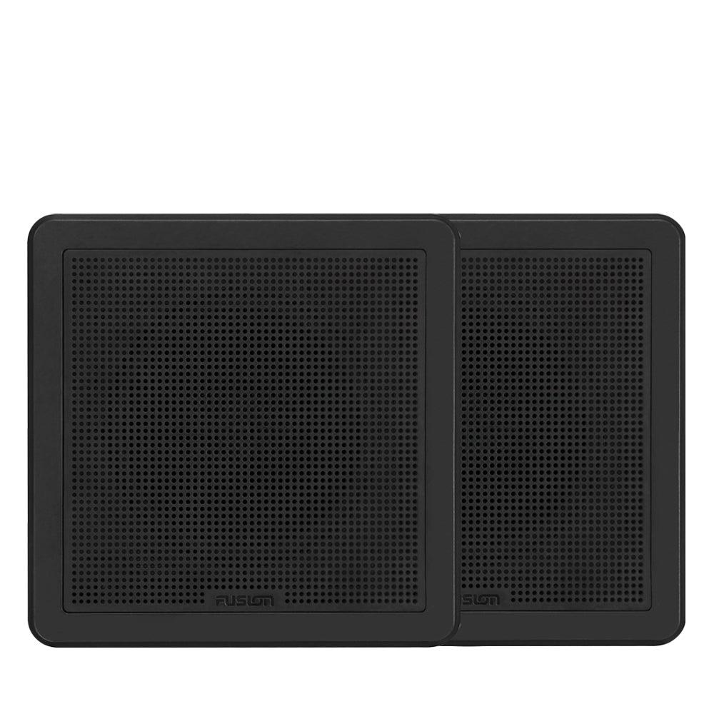 Fusion FM-F65SB 6.5" Flush Mount Square Marine Speakers 120W - Black - 4Boats