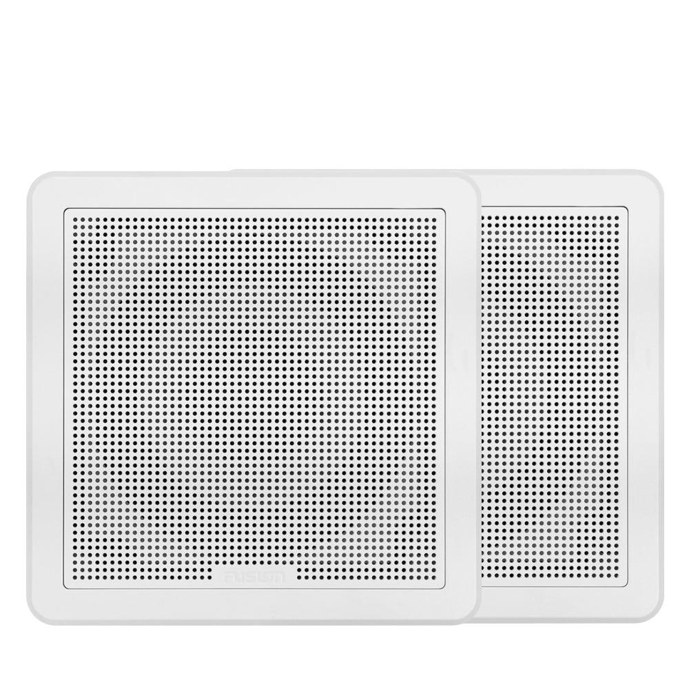 Fusion FM-F77SW 7.7" Flush Mount Square Marine Speakers 200W - White - 4Boats