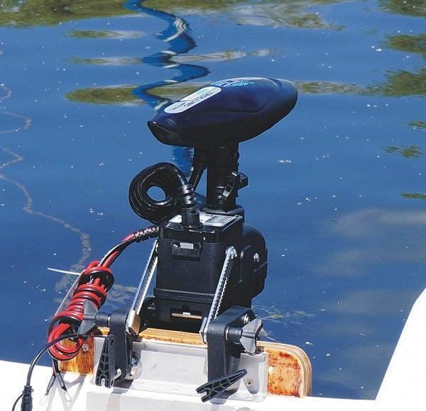 HASWING Cayman T, Transom Mount Electric Outboard Trolling Motor, Wireless Controller - 4Boats