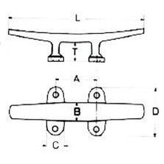 Heavy Duty Low Silhouette Cleat, 316 Stainless Steel, 125mm - 4Boats