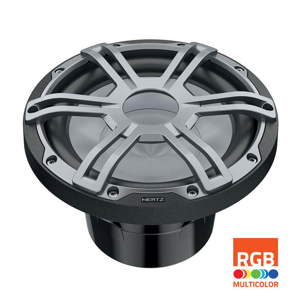 Hertz 500W 10" HMS 10 S2-LD-G 2 Ohm RGB LED IP65 Marine Subwoofer - 4Boats