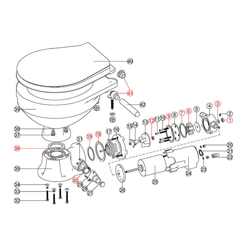 Consumables Repair Electric Toilet Consumables Kit | 4Boats