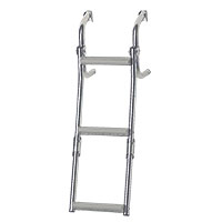 Foldable Ladder 2+1 Steps Inox 316 Transom L575xW215mm | 4Boats