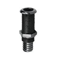 Thru-Hull 25 mm (7/8 in) Hose Barb, Stainless Flange, Grey | 4Boats