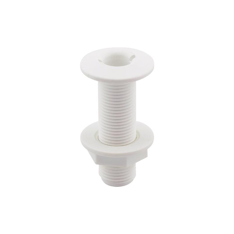 Thru-Hull Fitting 74 mm (2.9 in), 1/2 in bore — White | 4Boats