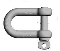 Large Type D Shackle Galvanised 6mm | 4Boats
