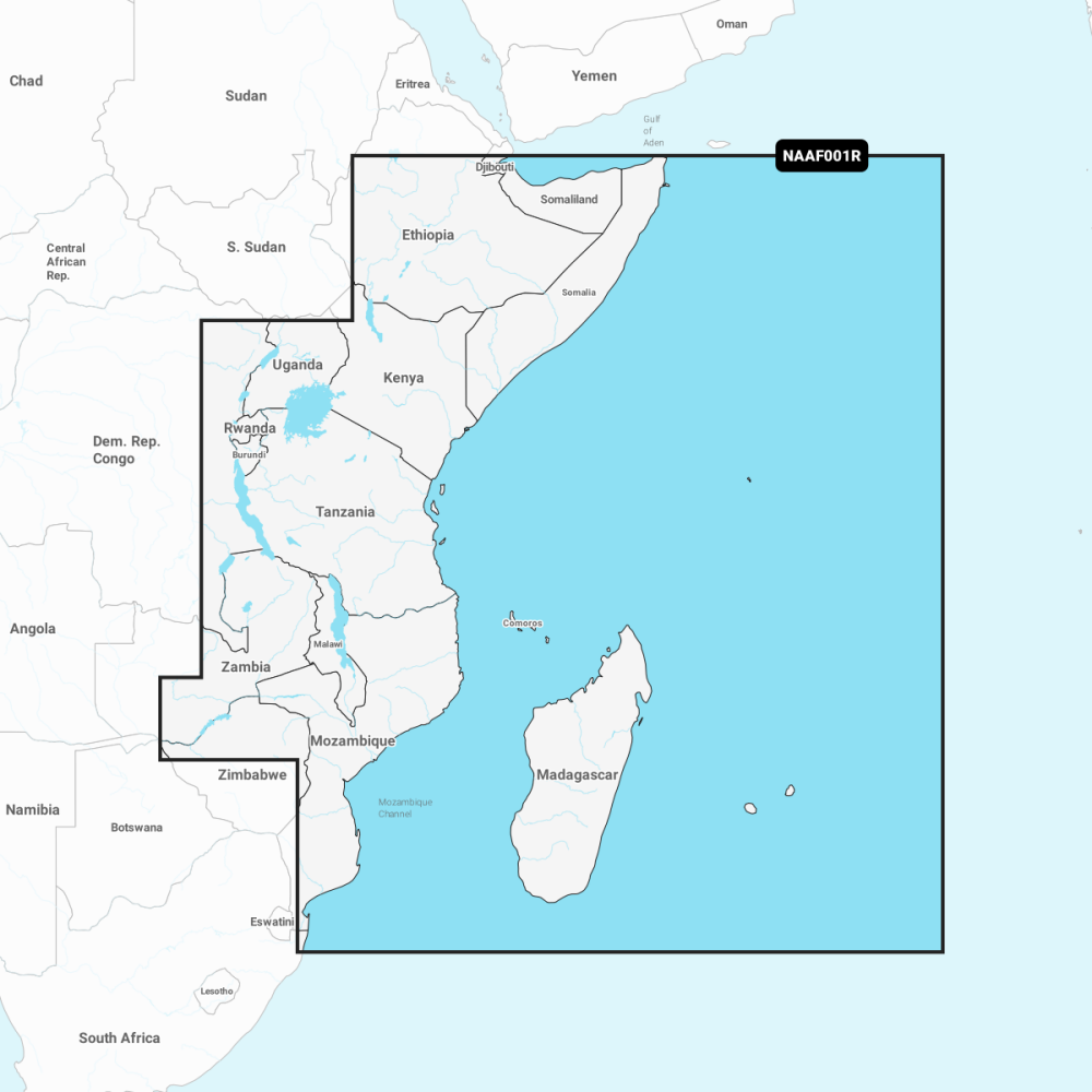 Navionics AF001R Africa East Regular Chart | 4Boats