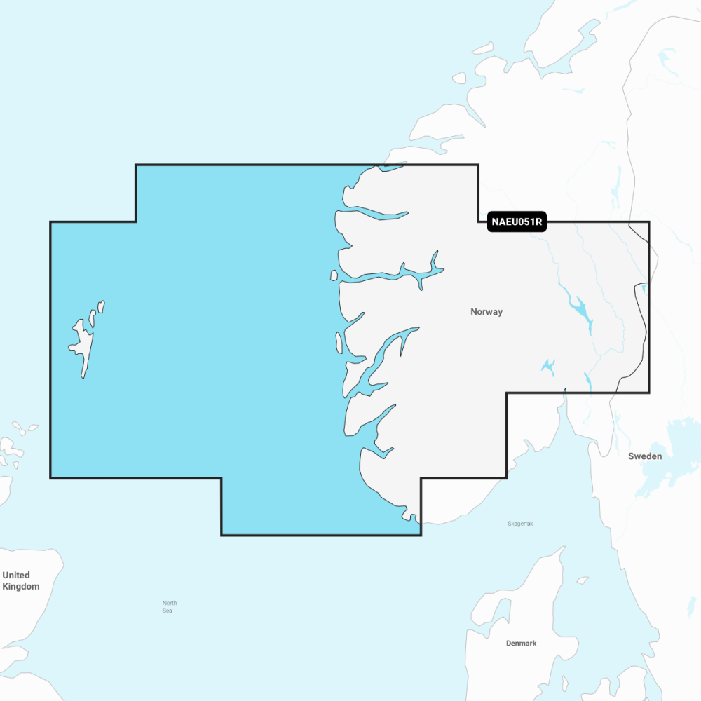 Navionics EU051R Norway | Lista to Sognefjord Chart | 4Boats