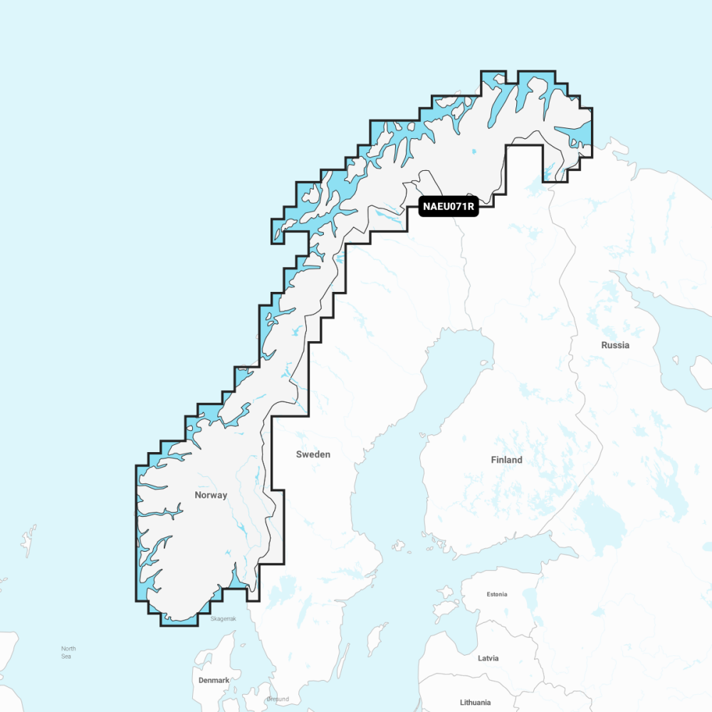 Navionics EU071R Norway Lakes & Rivers Regular Chart | 4Boats
