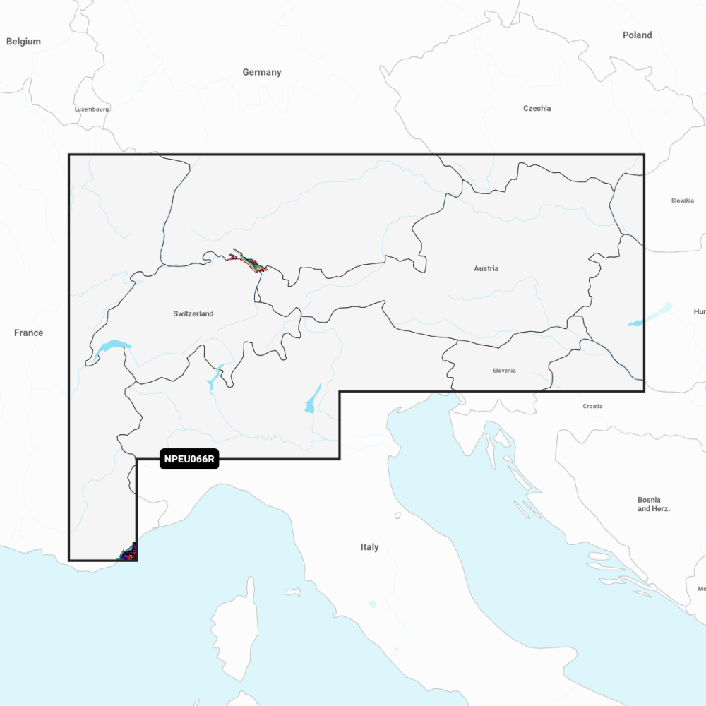 Navionics Platinum+ Regular Chart: EU066R - Alpine, Lakes & Rivers