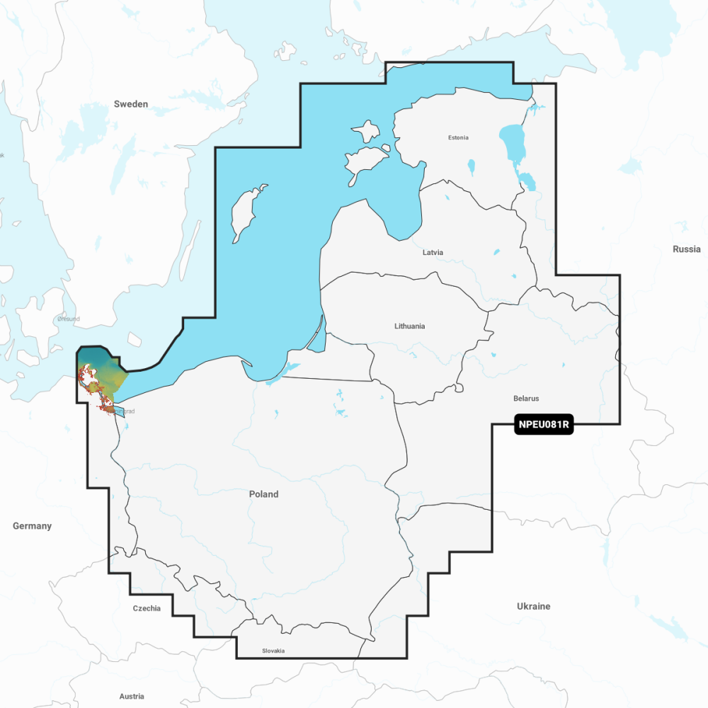 Navionics Platinum+ Regular Chart: EU081R - Baltic Sea, East Coast