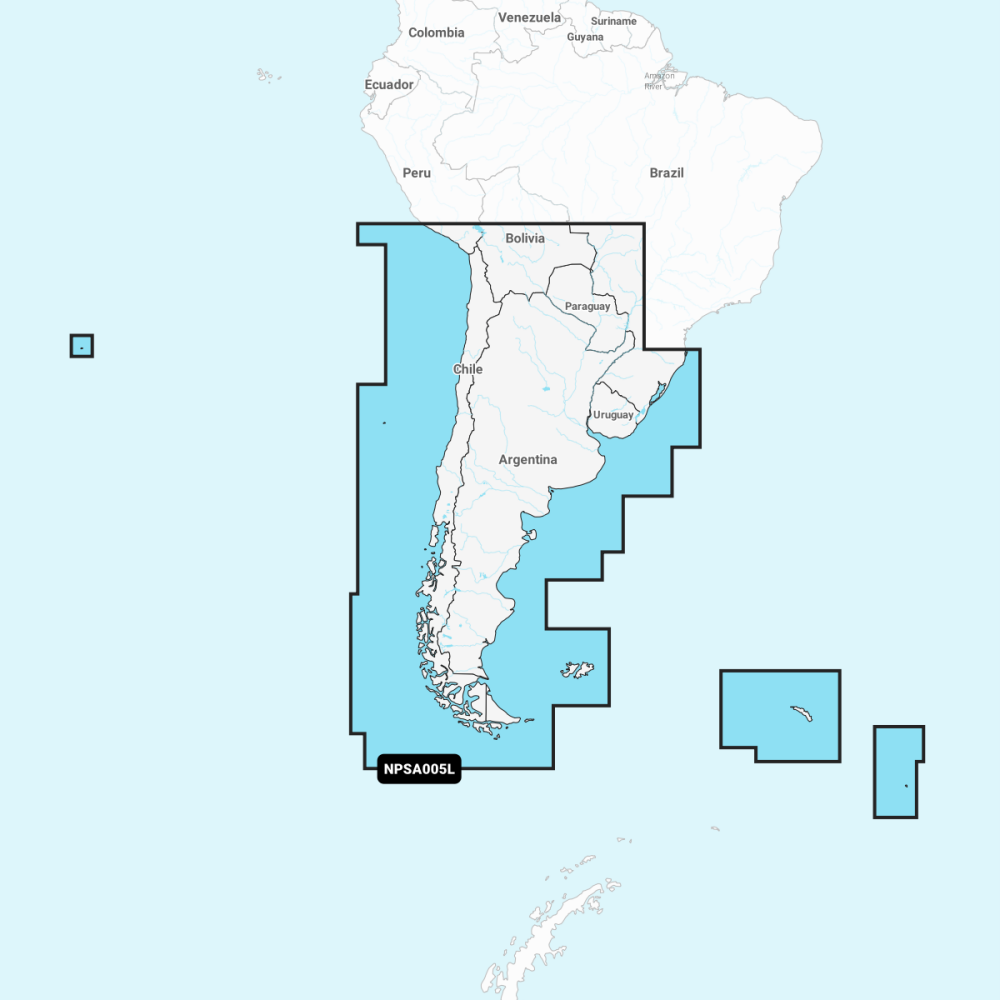 Navionics Platinum+ Large Chart: SA005L - Chile, Arg & Easter Isl.