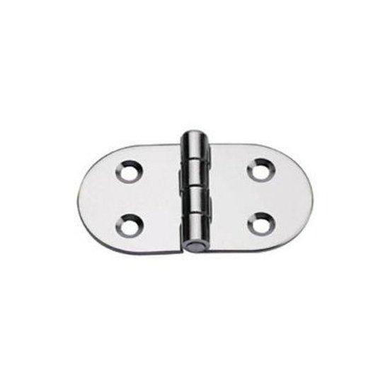 Oval Hinge Inox 316 Reversed 74mm x 40mm x 2mm - 4Boats