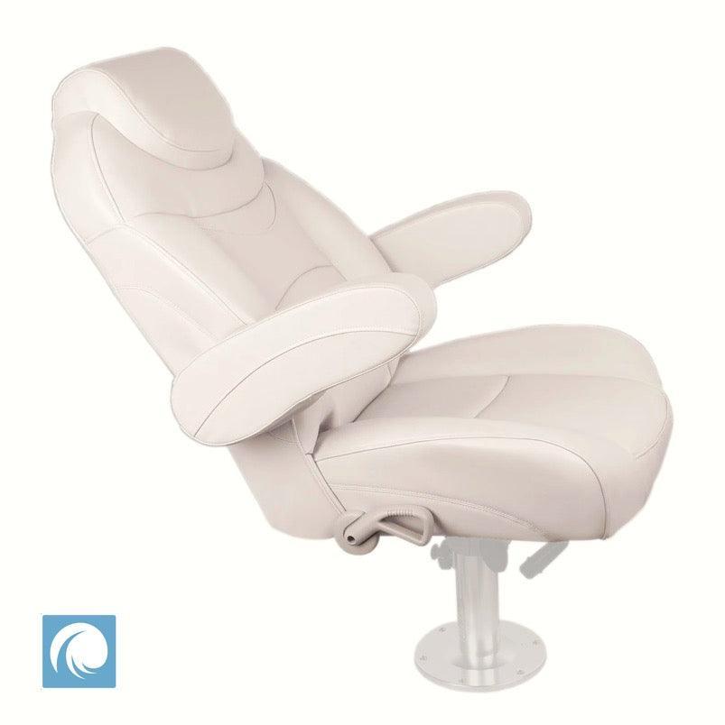 Premium Reclining Helm Chair for Yachts Caravans – Ivory Colour - 4Boats