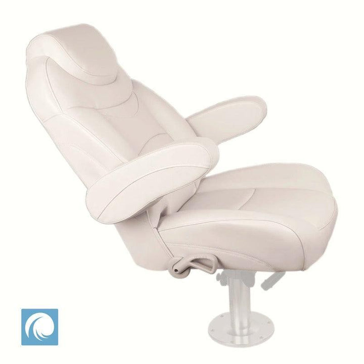Premium Reclining Helm Chair for Yachts Caravans – Ivory Colour - 4Boats