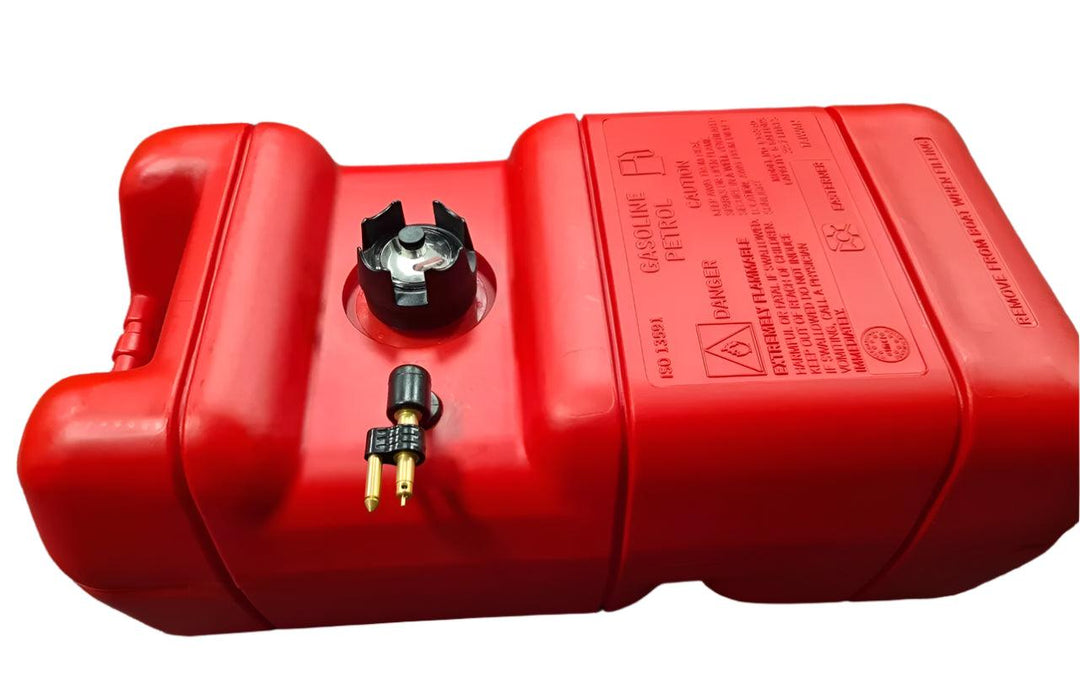 22L Red Portable Fuel Tank with Gauge – Mercury/Mariner | 4Boats