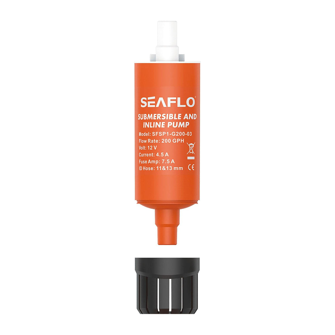 SEAFLO Inline Pump 200 gph 1M Wire Without Clips - 4Boats