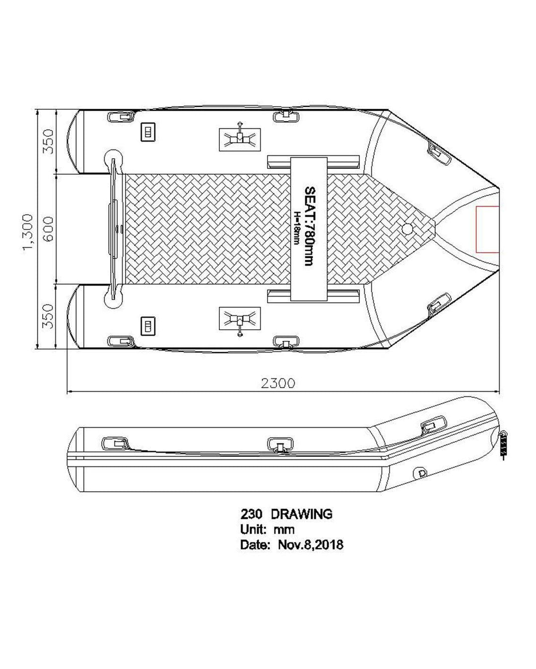 Seago 230 GO Lite Inflatable Dinghy - 4Boats