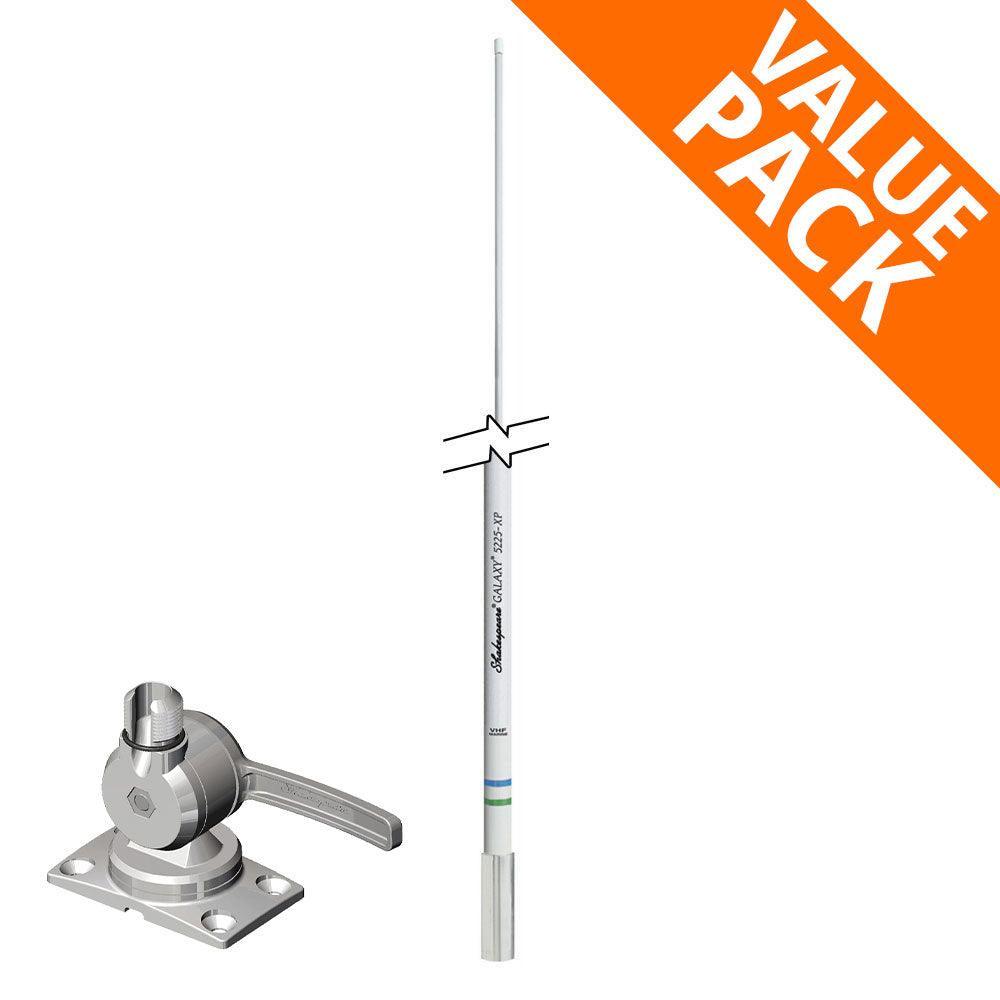 Shakespeare 6dB 2.4m Galaxy white fibreglass and 6187 Mount - 4Boats