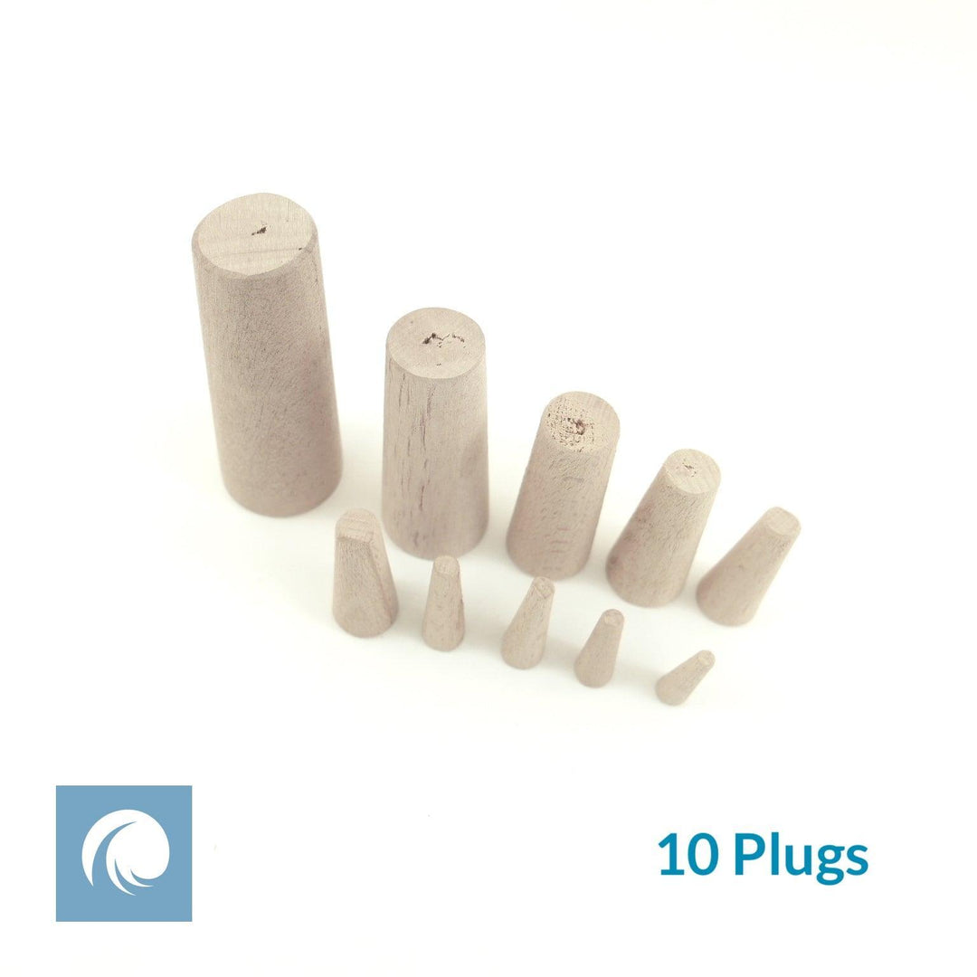 Soft Wood Emergency Conical Plugs (Bungs), Set of 10 - 4Boats