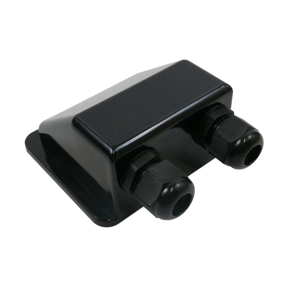 Solar Panel Cable Gland, Dual Cable Entry, Black - 4Boats