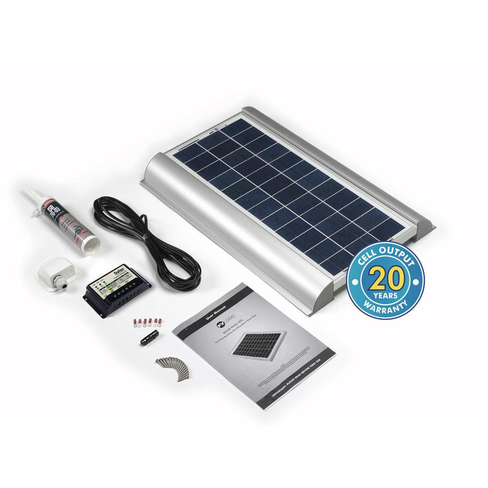 Solar Technology 20W Rigid Solar Panel & Aero Brackets Kit - 4Boats