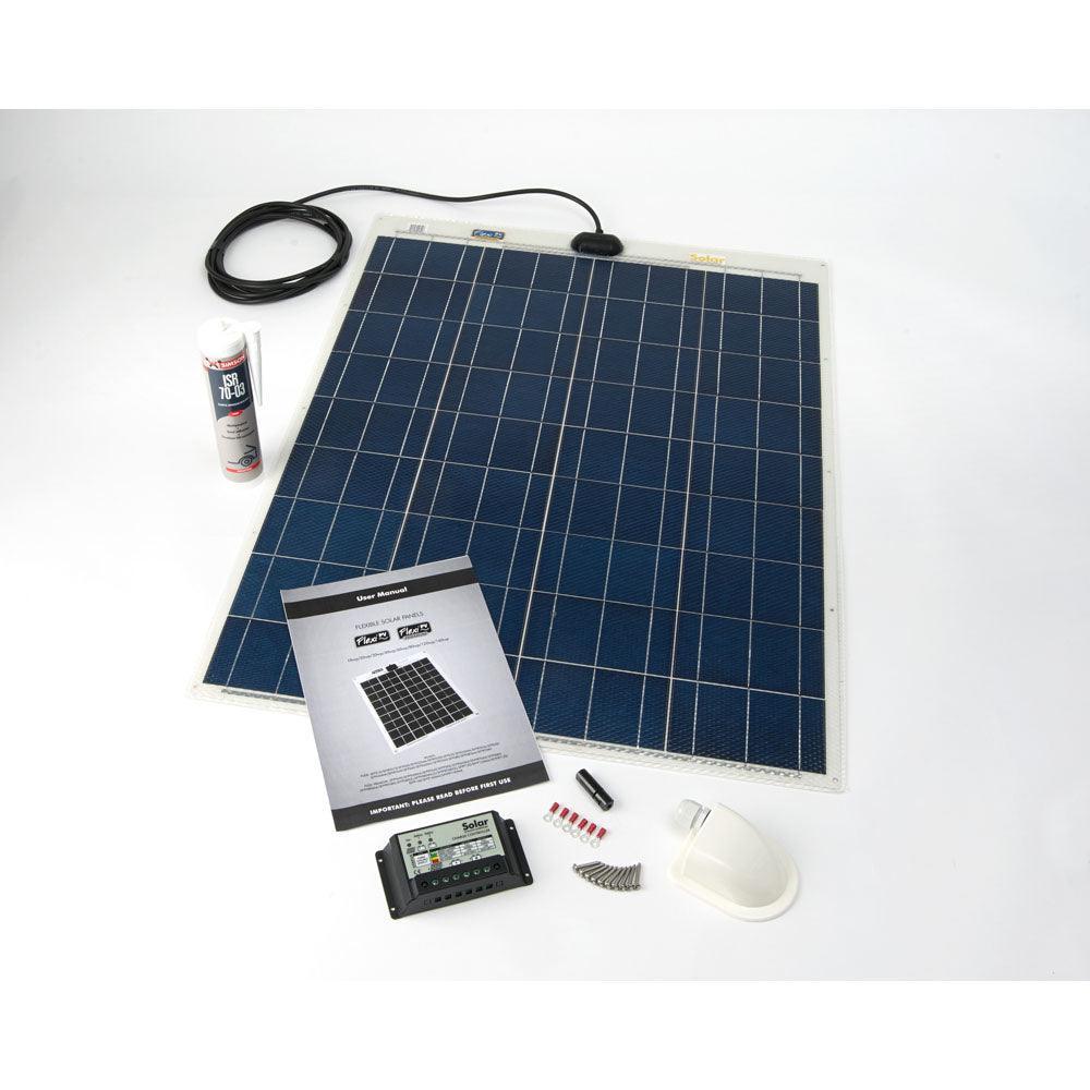 Solar Technology 80W Flexi Solar Panel & Roof/Deck Top Kit - 4Boats