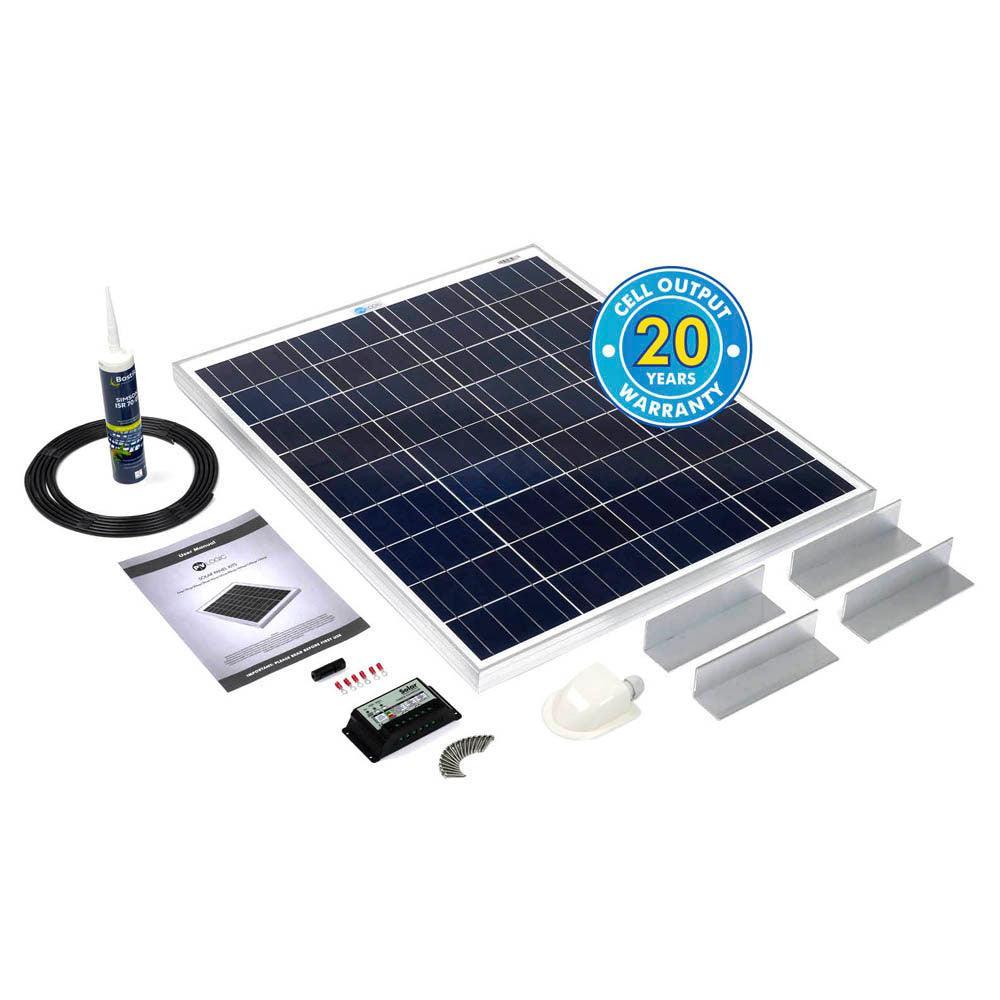 Solar Technology 80W Rigid Solar Panel & Universal Fitting Kit - 4Boats